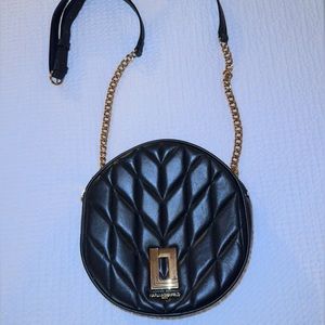 Karl Lagerfeld Paris Circle Leather Crossbody Shoulder Bag